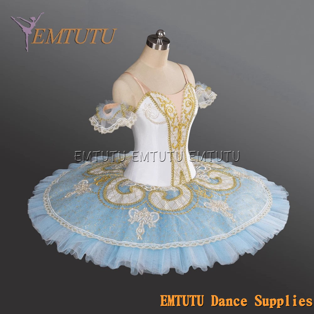 EM1189C EMTUTU Adult professional ballet tutu Blue tutu pancake performance tutus ballet stage costume women girls