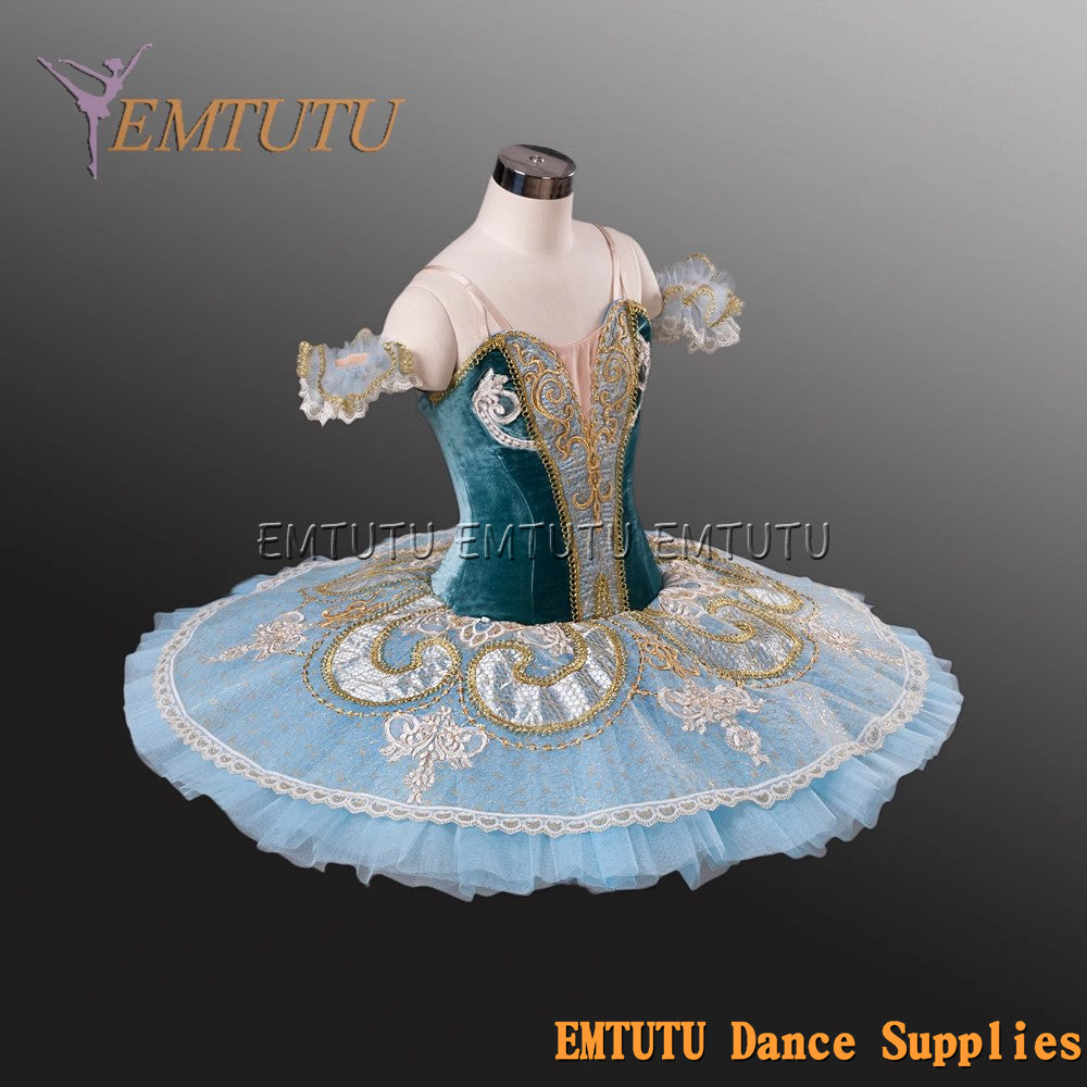 EM1189E EMTUTU Adult professional ballet tutu Blue tutu pancake performance tutus ballet stage costume women girls