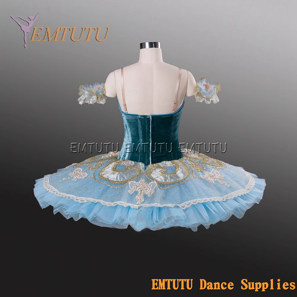 EM1189E EMTUTU Adult professional ballet tutu Blue tutu pancake performance tutus ballet stage costume women girls