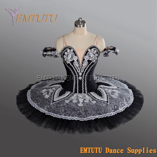 EM1189E EMTUTU Adult professional ballet tutu Black tutu pancake performance tutus ballet stage costume women girls