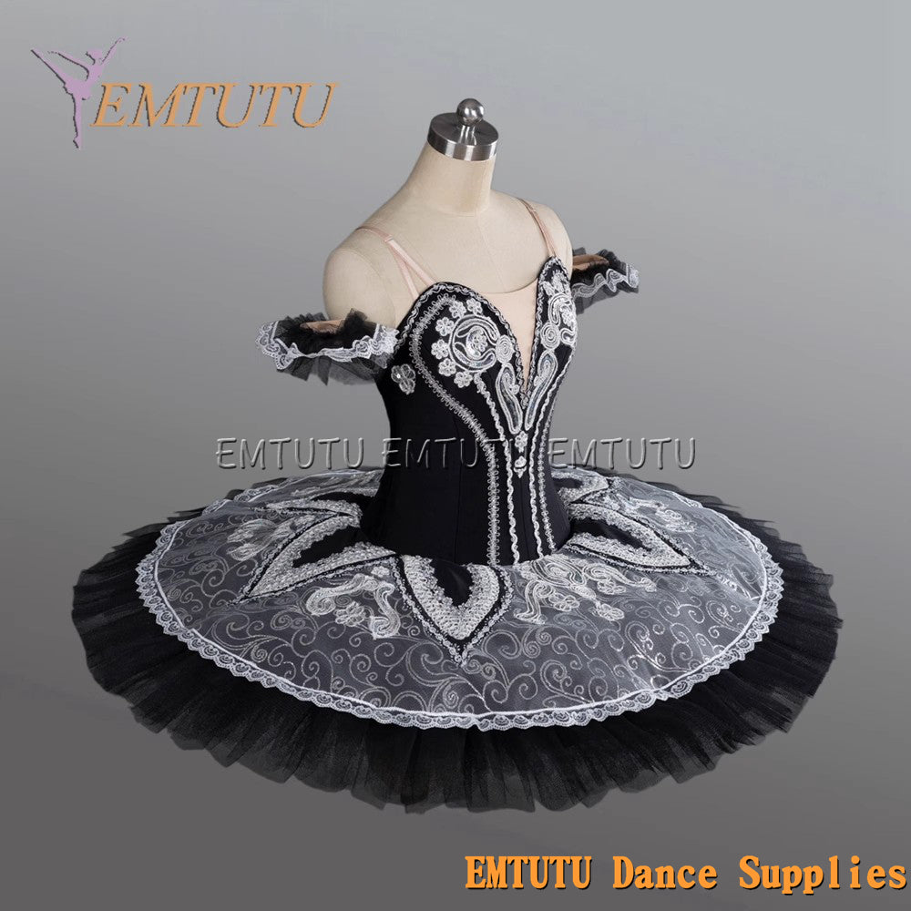 EM1189E EMTUTU Adult professional ballet tutu Black tutu pancake performance tutus ballet stage costume women girls