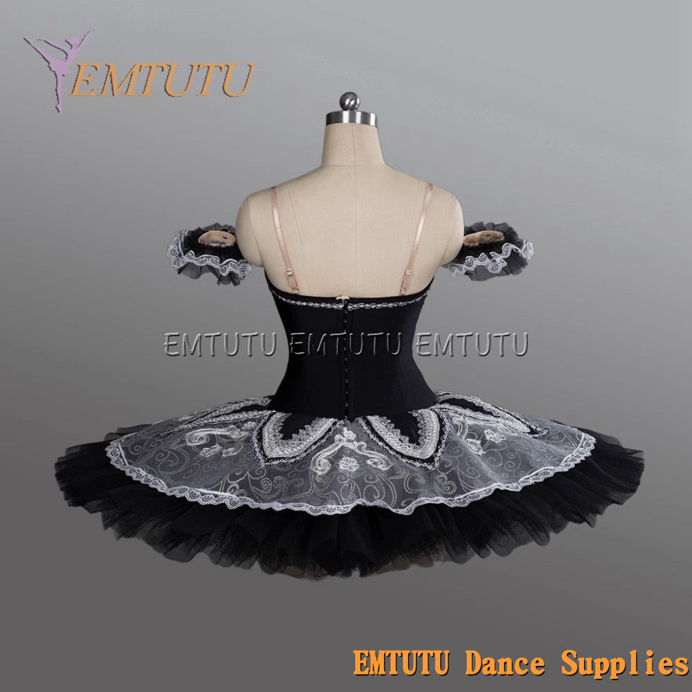 EM1189E EMTUTU Adult professional ballet tutu Black tutu pancake performance tutus ballet stage costume women girls