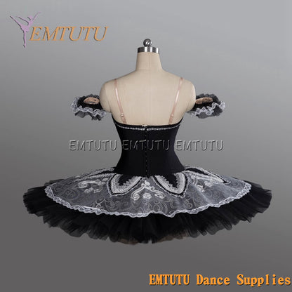 EM1189E EMTUTU Adult professional ballet tutu Black tutu pancake performance tutus ballet stage costume women girls