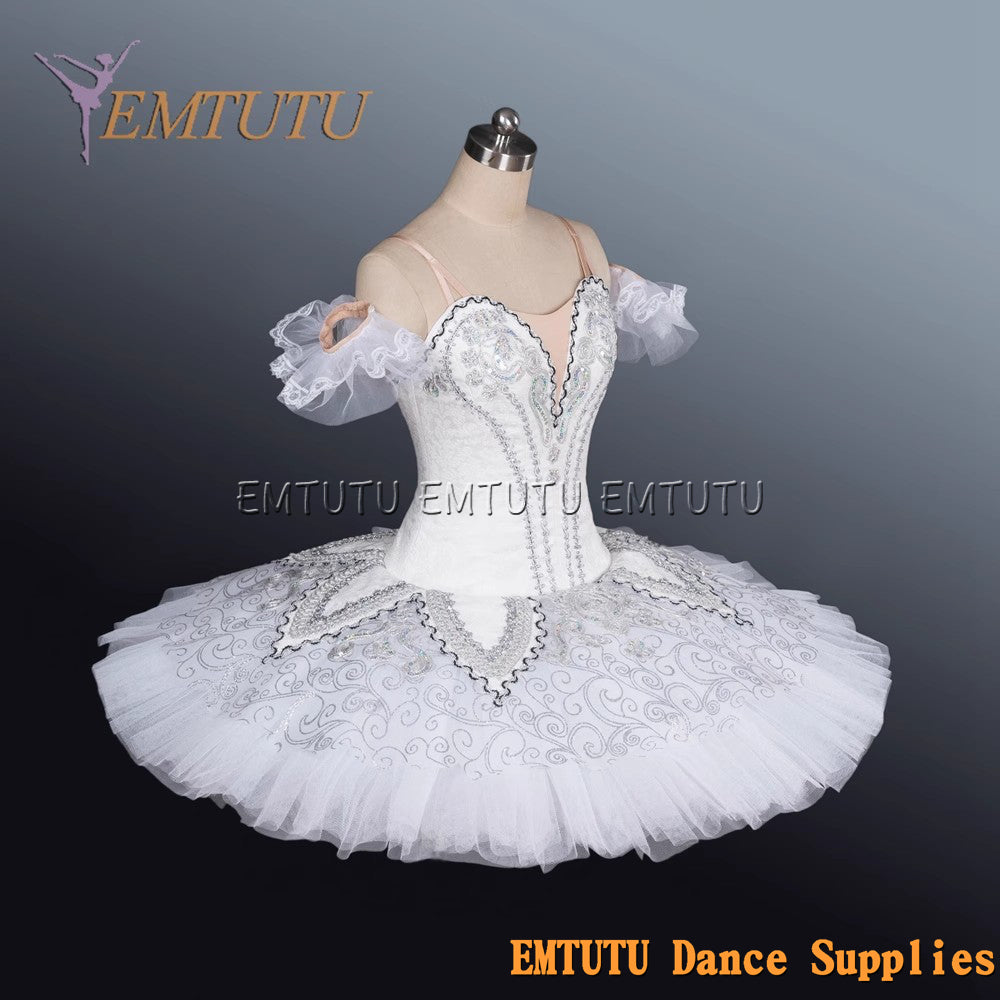 EM1189E EMTUTU Adult professional ballet tutu White tutu pancake performance tutus ballet stage costume women girls
