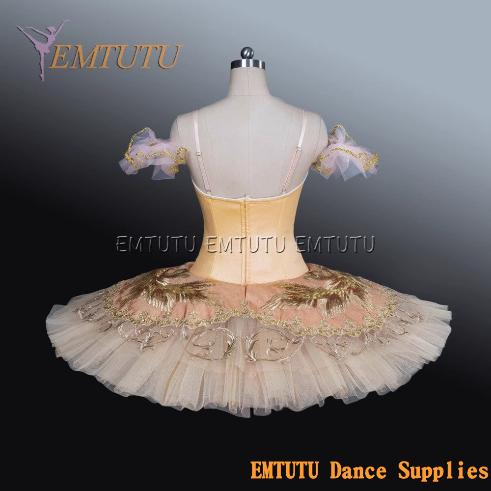 EM1192 EMTUTU Adult professional ballet tutu Glod tutu pancake performance tutus ballet stage costume women girls
