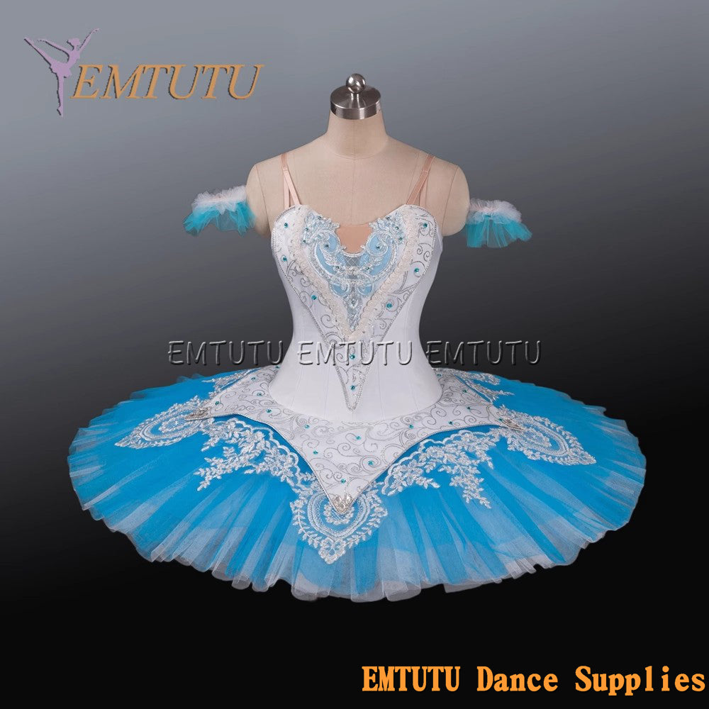 EM1209 EMTUTU Adult professional ballet tutu Blue tutu pancake performance tutus ballet stage costume women girls