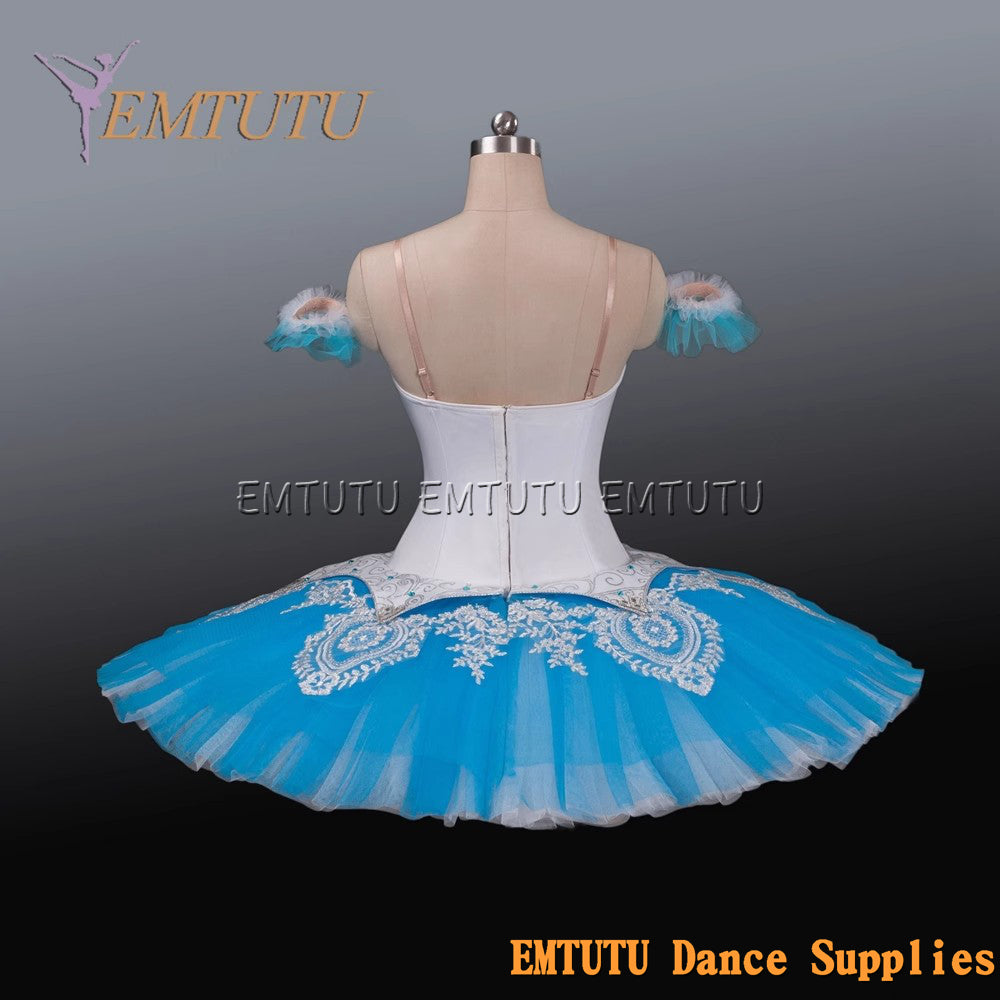 EM1209 EMTUTU Adult professional ballet tutu Blue tutu pancake performance tutus ballet stage costume women girls