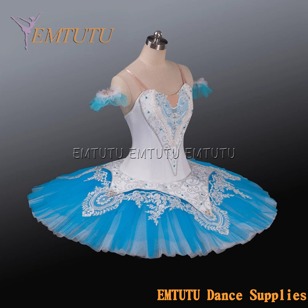 EM1209 EMTUTU Adult professional ballet tutu Blue tutu pancake performance tutus ballet stage costume women girls