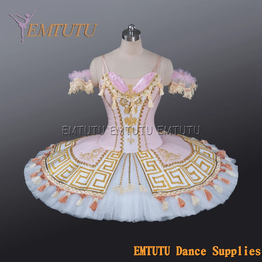 EM1211 EMTUTU Adult professional ballet tutu Gold and Black tutu pancake performance tutus ballet stage costume women girls
