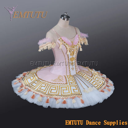 EM1211 EMTUTU Adult professional ballet tutu Gold and Black tutu pancake performance tutus ballet stage costume women girls