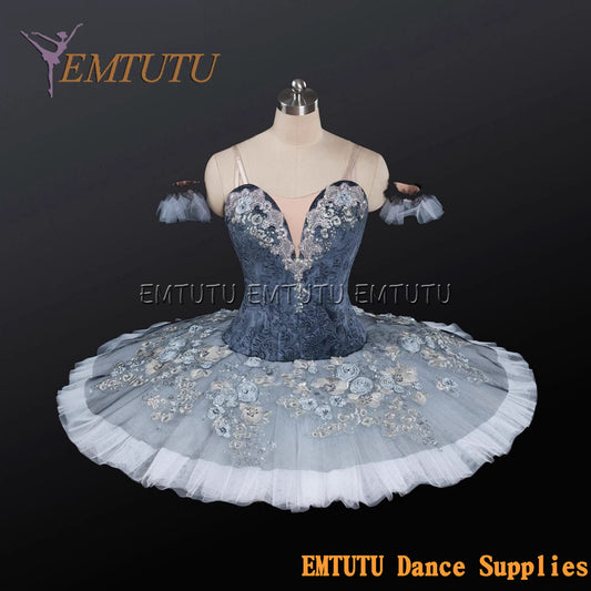 EM1212 EMTUTU Adult professional ballet tutu Grey and Black tutu pancake performance tutus ballet stage costume women girls