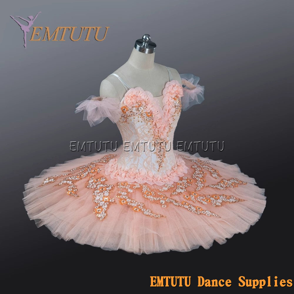 EM1214 EMTUTU Adult professional ballet tutu Pink and Black tutu pancake performance tutus ballet stage costume women girls