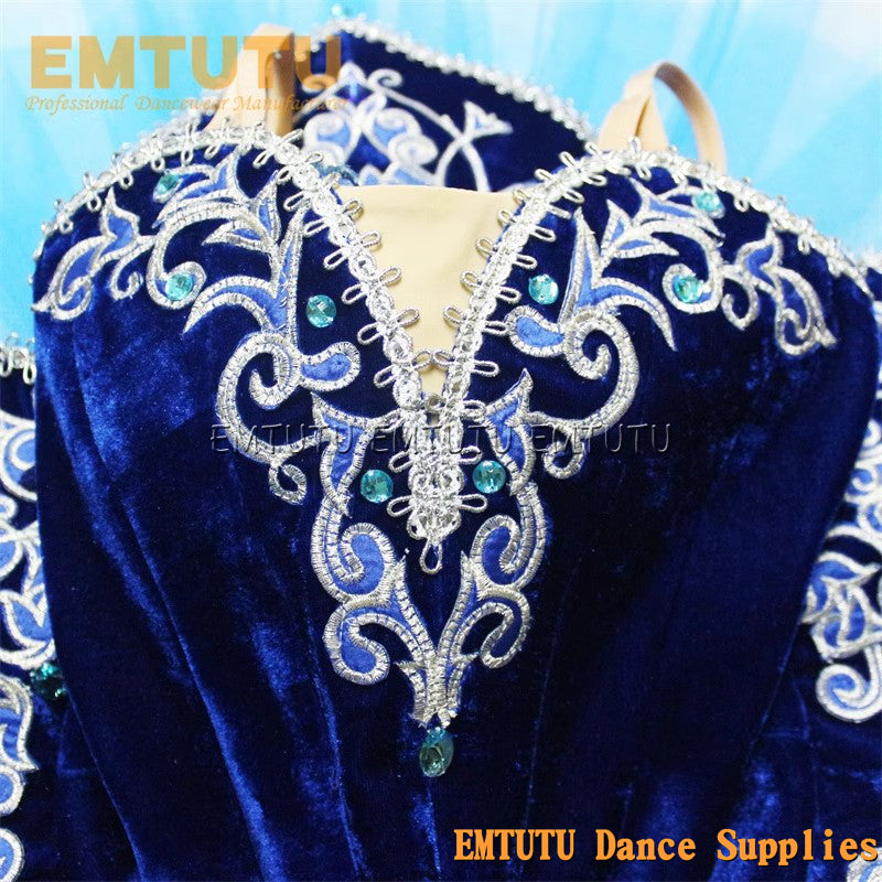 EM1234 EMTUTU Adult professional ballet tutu Blue tutu pancake performance tutus ballet stage costume women girls
