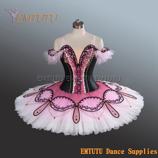 EM1241 EMTUTU Adult professional ballet tutu Pink tutu pancake performance tutus ballet stage costume women girls