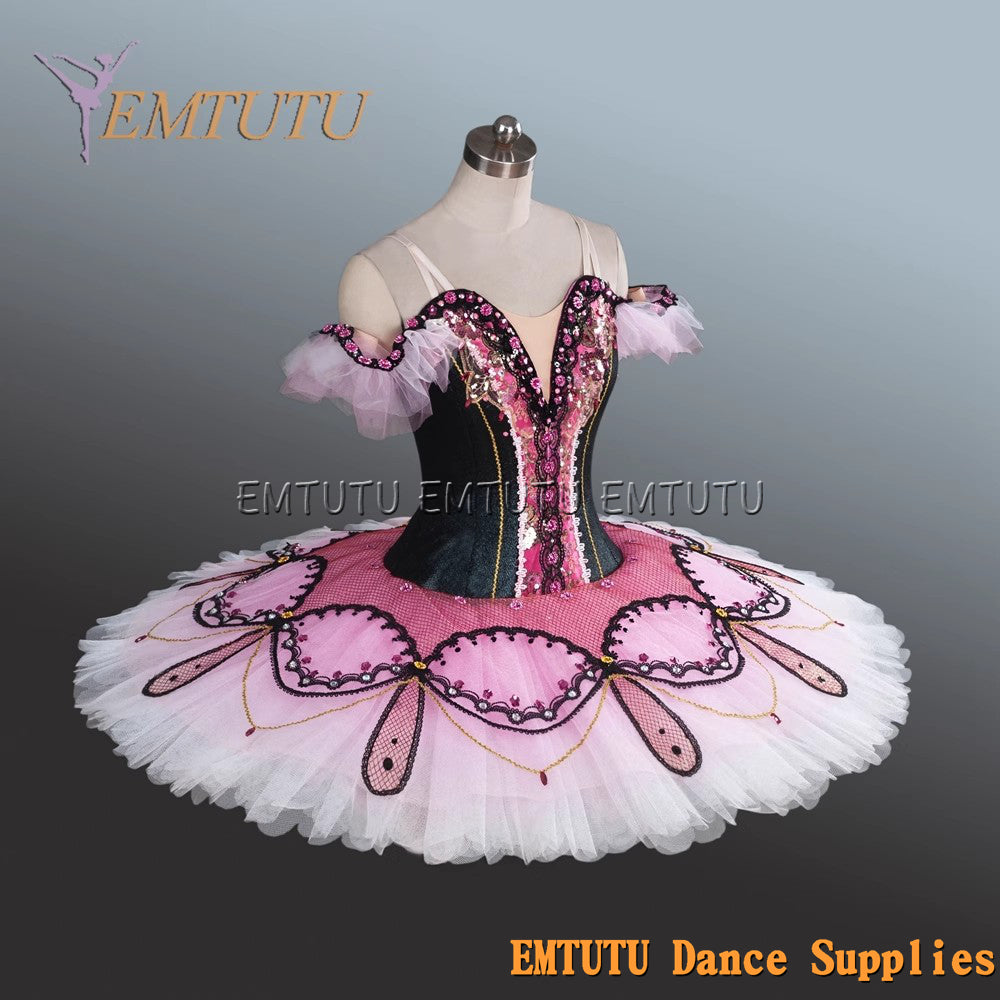 EM1241 EMTUTU Adult professional ballet tutu Pink tutu pancake performance tutus ballet stage costume women girls