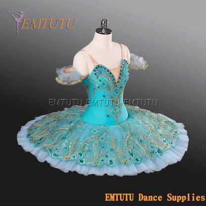EM1247 EMTUTU Adult professional ballet tutu Gold and Black tutu pancake performance tutus ballet stage costume women girls