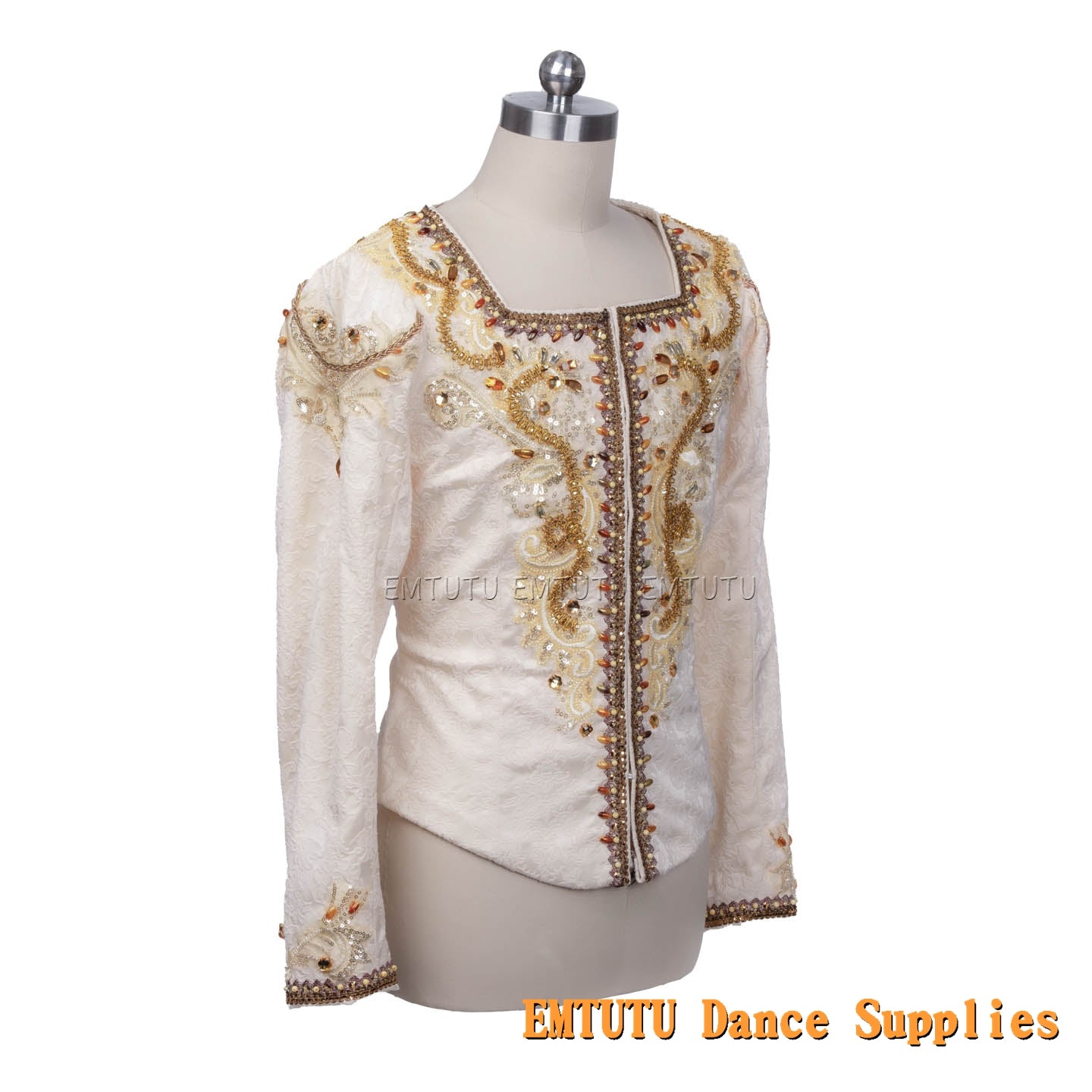 EM031 EMTUTU Customized Men's Ballet Tunic Professional Ballet Costumes for Male Long Sleeve Ballet Jacket for performance