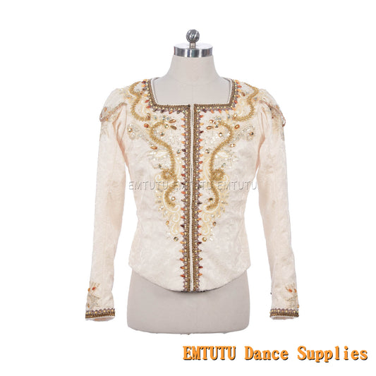 EM031 EMTUTU Customized Men's Ballet Tunic Professional Ballet Costumes for Male Long Sleeve Ballet Jacket for performance