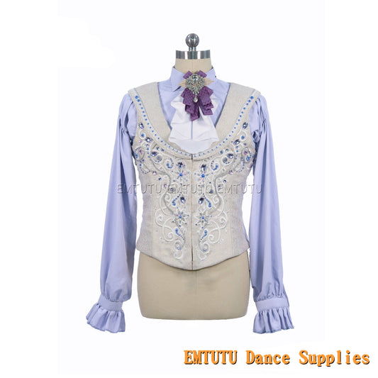 EM033 EMTUTU Customized Men's Ballet Tunic Professional Ballet Costumes for Male Long Sleeve Ballet Jacket for performance
