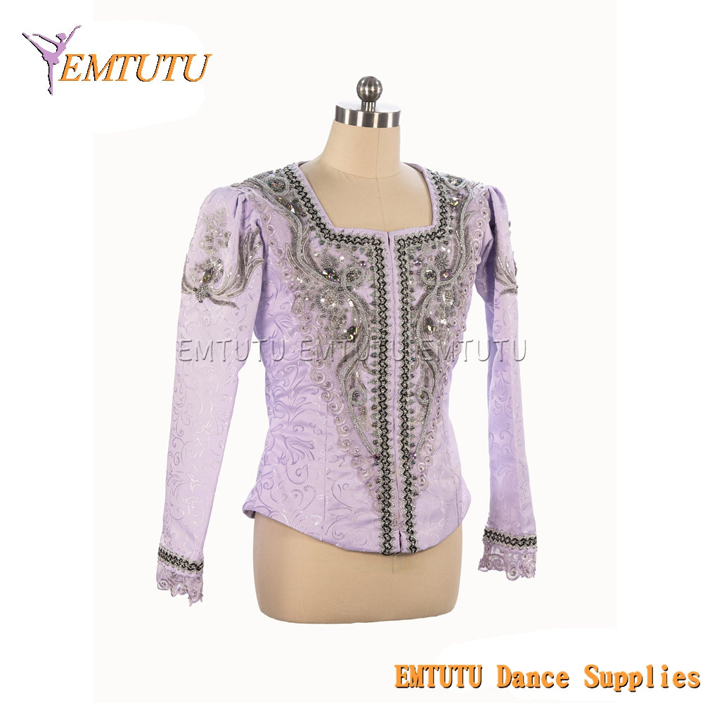 EM034 EMTUTU Customized Men's Ballet Tunic Professional Ballet Costumes for Male Long Sleeve Ballet Jacket for performance