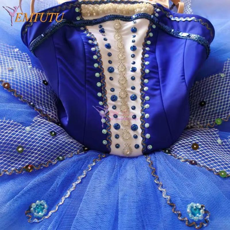 EM1094 EMTUTU Blue bird professional ballet tutus women girls blue classical ballet costume adult Le Corsaire ballet tutu pancake tutu costume