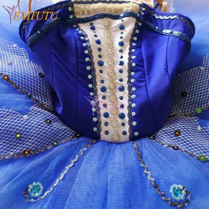 EM1094 EMTUTU Blue bird professional ballet tutus women girls blue classical ballet costume adult Le Corsaire ballet tutu pancake tutu costume
