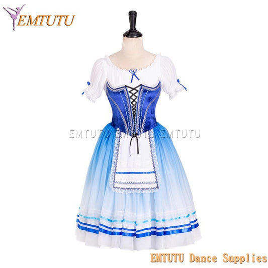 EM1301 EMTUTU Blue Degas Ballerina Professional Romantic Dress Tutu Coppelia Doll Peasant Costume Ballet