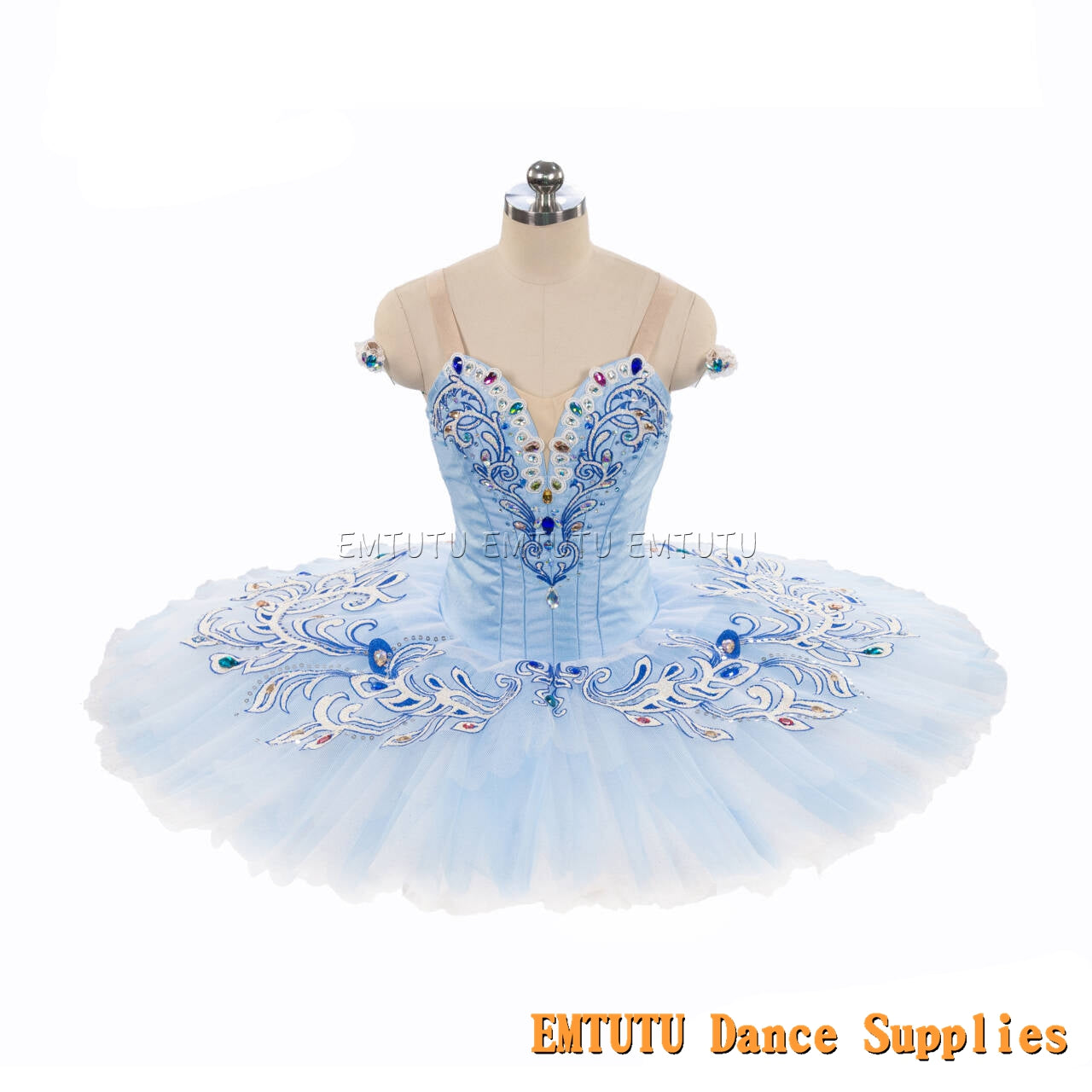 EM1278 EMTUTU Blue Bird Tutu Adult Girls Professional Ballet Tutus Blue Women Ballet Stage Costumes Ballerina Performance Tutu Dress Custom