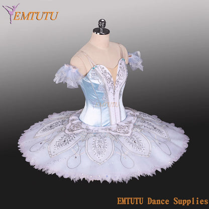 EM1386 EMTUTU  Adult Child Performance Light Blue Professional Ballet Tutu Costume