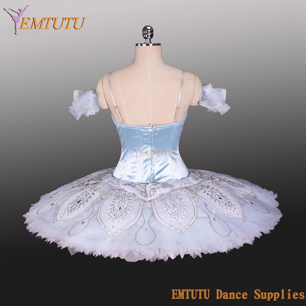 EM1386 EMTUTU  Adult Child Performance Light Blue Professional Ballet Tutu Costume