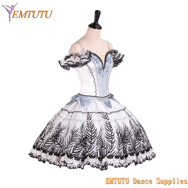 EM1394 EMTUTU Adult Child Performance Classical Paquita Tutu Black White Professional Pancake Tutu Skirt