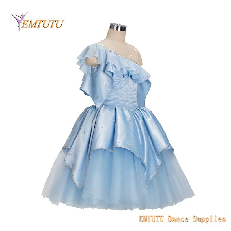 EM1418 EMTUTU Blue Professional Ballet Long Tutu Dress for Women Girls
