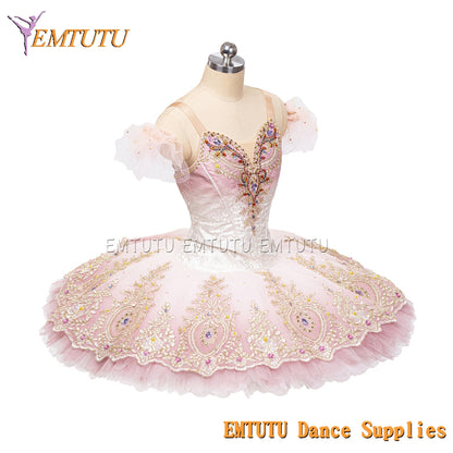 EM1467 EMTUTU Women Girls Professional Ballet Tutu Pink Ballet Pancake Tutu Performance Classical Ballet Tutu