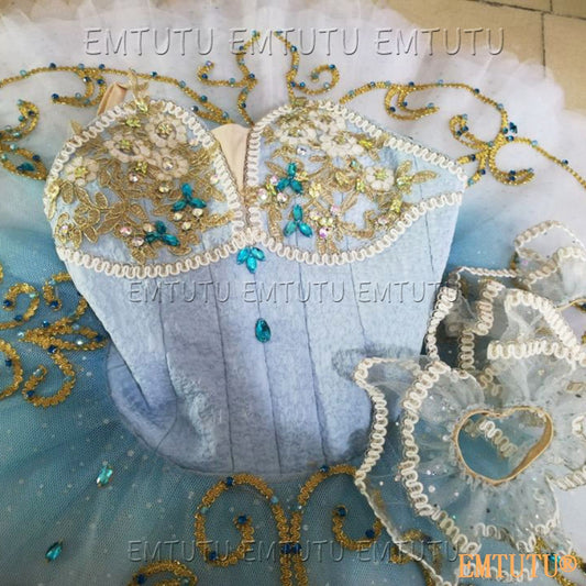 EMKB0122 EMTUTU Professional Ballet Tutu Costume White Women Girls Custom Made Ballet Stage Pancake Tutus Dress