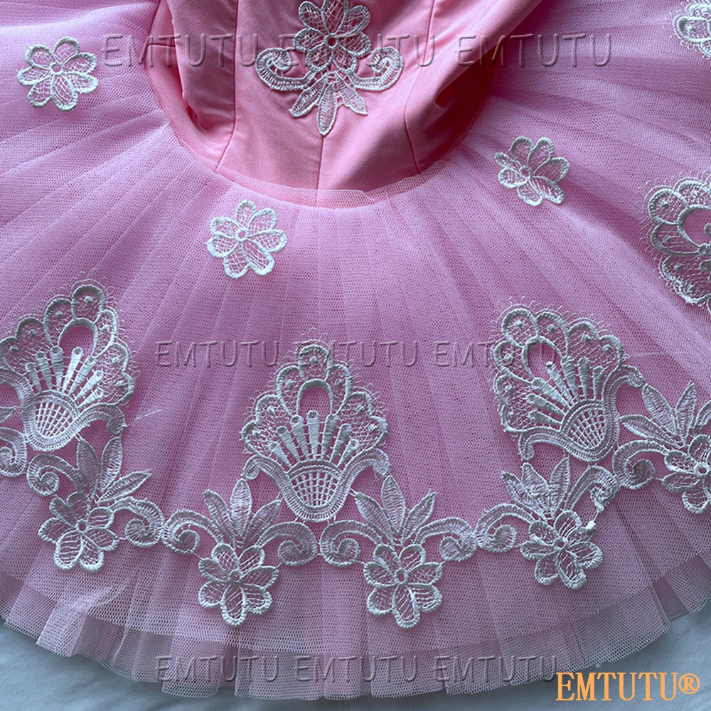 EMKB0135 EMTUTU Professional Ballet Tutu Costume Pink Women Girls Custom Made Ballet Stage Pancake Tutus Dress