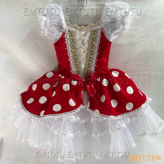 EMKB0503 EMTUTU Professional Ballet Tutu Costume White Women Girls Custom Made Ballet Stage Pancake Tutus Dress