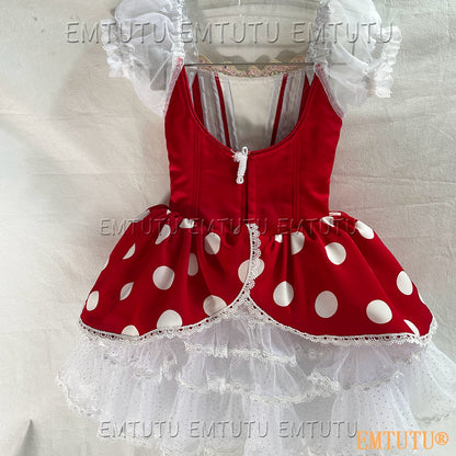 EMKB0503 EMTUTU Professional Ballet Tutu Costume White Women Girls Custom Made Ballet Stage Pancake Tutus Dress