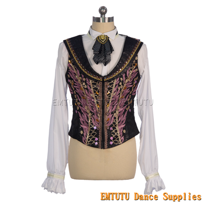 EM032 EMTUTU Customized Men's Ballet Tunic Professional Ballet Costumes for Male Long Sleeve Ballet Jacket for performance