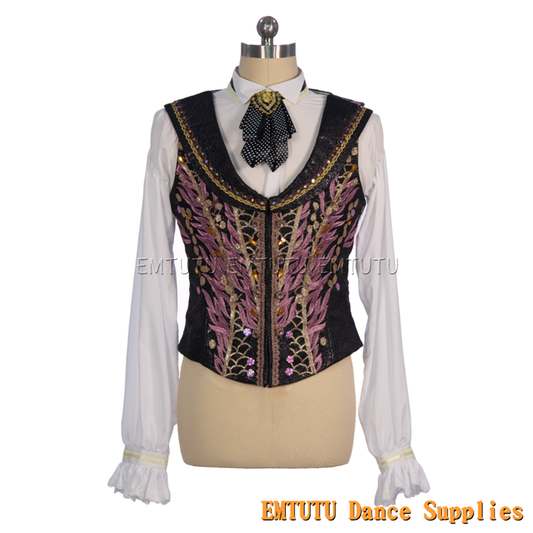 EM032 EMTUTU Customized Men's Ballet Tunic Professional Ballet Costumes for Male Long Sleeve Ballet Jacket for performance