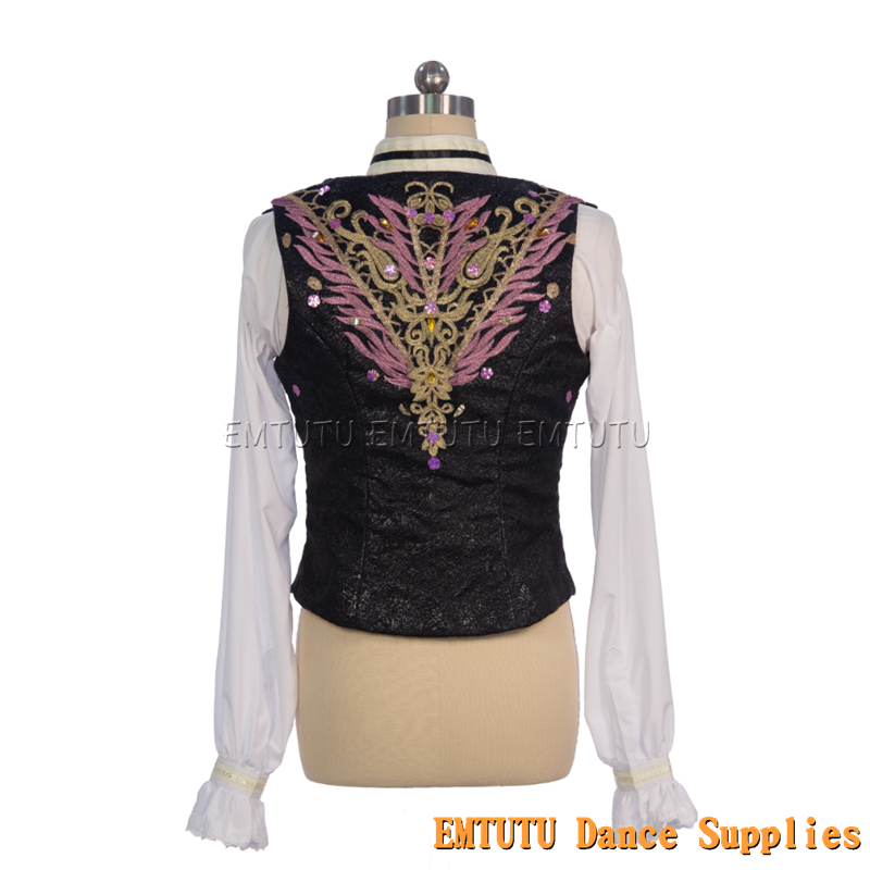 EM032 EMTUTU Customized Men's Ballet Tunic Professional Ballet Costumes for Male Long Sleeve Ballet Jacket for performance
