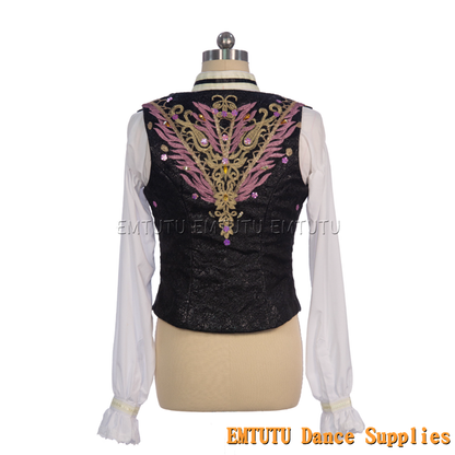EM032 EMTUTU Customized Men's Ballet Tunic Professional Ballet Costumes for Male Long Sleeve Ballet Jacket for performance