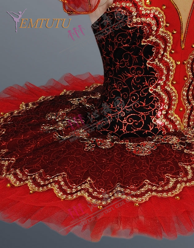 EM1057 EMTUTU Blue Adult Professional Ballet Tutu Women Performance Pancake Tutu Skirt Ballet Stage Tutu Costume