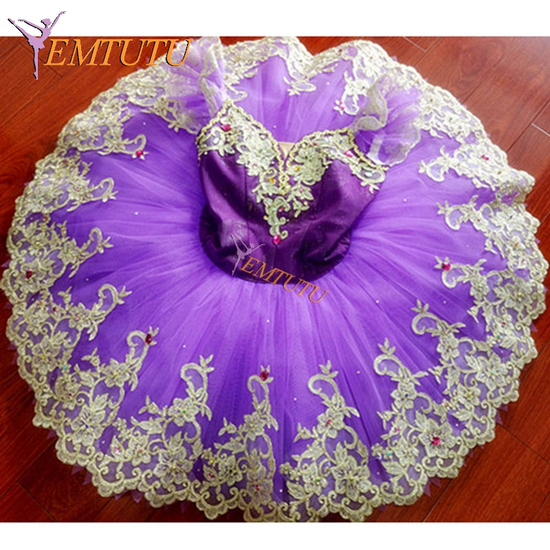 ST322 EMTUTUWomen professional ballet tutu Blue Sleeping Beauty performance pancake tutus Nutcracker ballet stage costume Custom Made