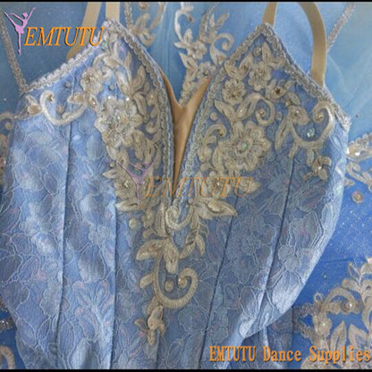 ST322 EMTUTUWomen professional ballet tutu Blue Sleeping Beauty performance pancake tutus Nutcracker ballet stage costume Custom Made