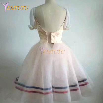 ST220 EMTUTU Adult Village Girl Professional ballet long tutu Blue Peasant romantic Ballet tutu Dress Professional ballet stage costume Pink