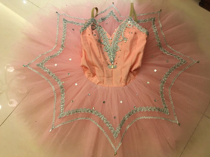 ST223 EMTUTU Swan Lake  Adult Professional Ballet Tutu Silver White Women Snow Queen Ballet Costume Classical Performance Pancake Tutus