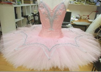 ST223 EMTUTU Swan Lake  Adult Professional Ballet Tutu Silver White Women Snow Queen Ballet Costume Classical Performance Pancake Tutus