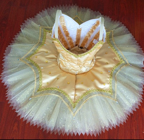 ST223 EMTUTU Swan Lake  Adult Professional Ballet Tutu Silver White Women Snow Queen Ballet Costume Classical Performance Pancake Tutus