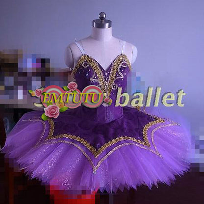 ST223 EMTUTU Swan Lake  Adult Professional Ballet Tutu Silver White Women Snow Queen Ballet Costume Classical Performance Pancake Tutus