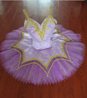 ST223 EMTUTU Swan Lake  Adult Professional Ballet Tutu Silver White Women Snow Queen Ballet Costume Classical Performance Pancake Tutus